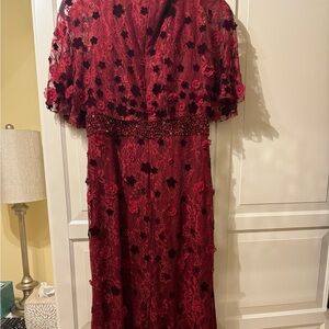 Macdugal cranberry red lace dress
